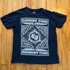 Hollister Women’s Black Cosmic Soul Midnight Tour Celestial Graphic T-Shirt S
